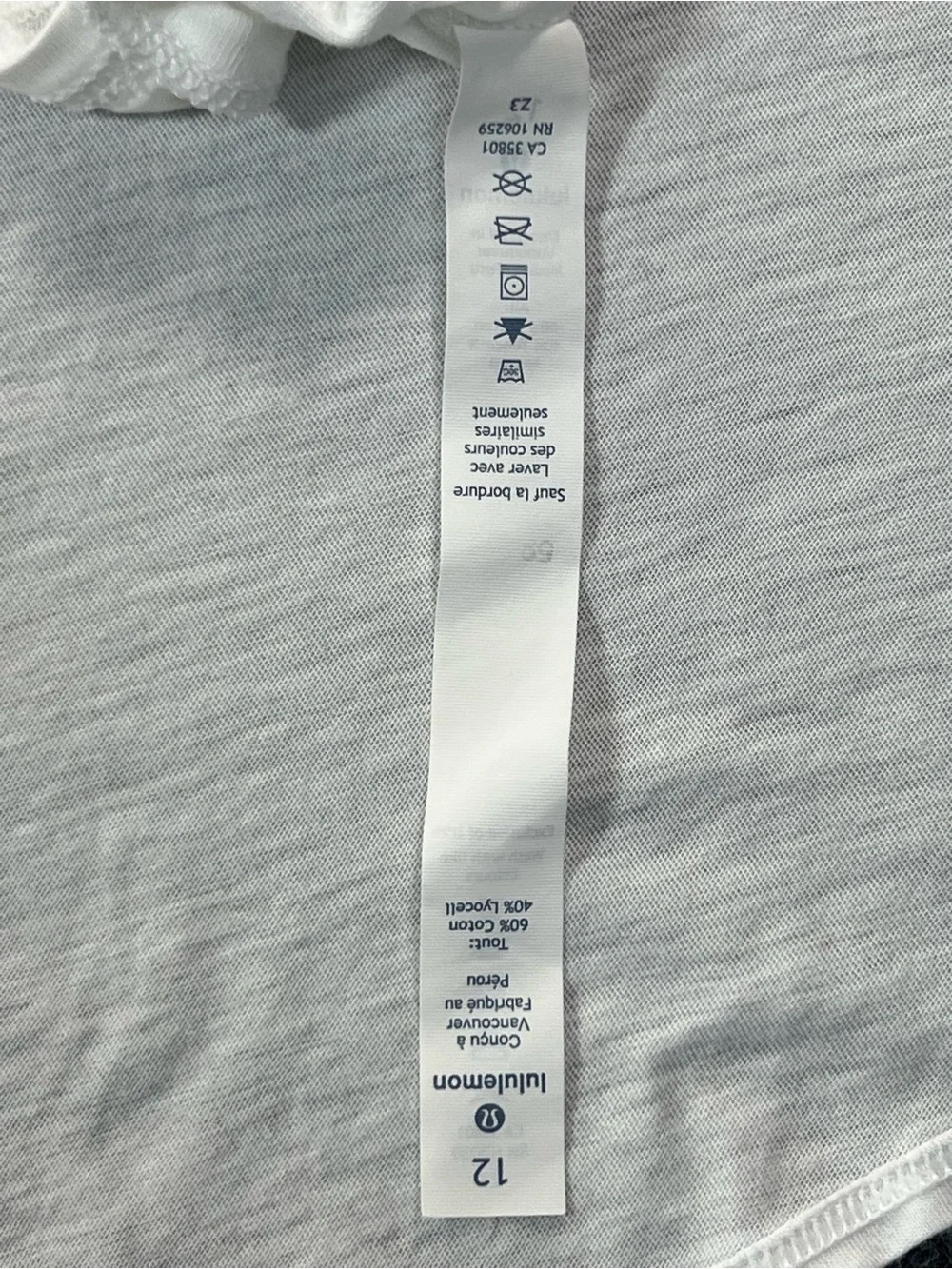 Lululemon All Tied Up Namaste White Silver Tank Top Size 12 Cross Back